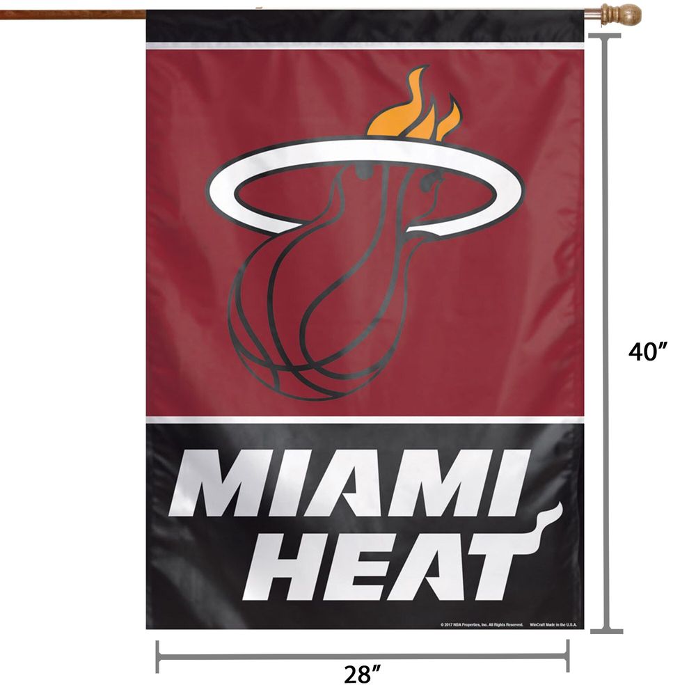 WinCraft Miami Heat 28" x 40" Primary Logo Single-Sided Vertical Banner