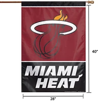 WinCraft Miami Heat 28" x 40" Bannière verticale simple face avec logo principal