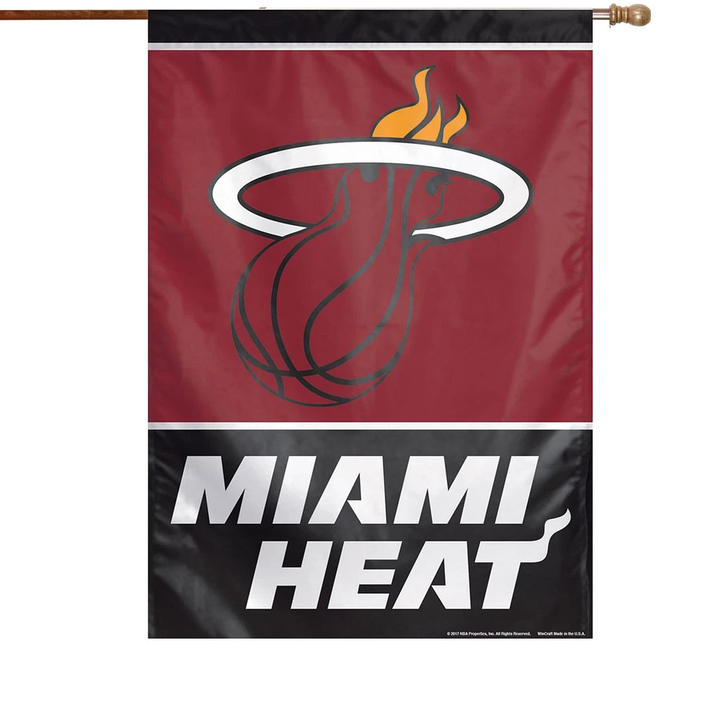 WinCraft Miami Heat 28" x 40" Bannière verticale simple face avec logo principal