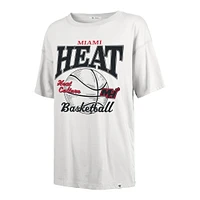 Women's '47  White Miami Heat City Edition Down Court Sadie T-Shirt