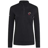 Women's Levelwear  Black Miami Heat Cushion Quarter-Zip Pullover