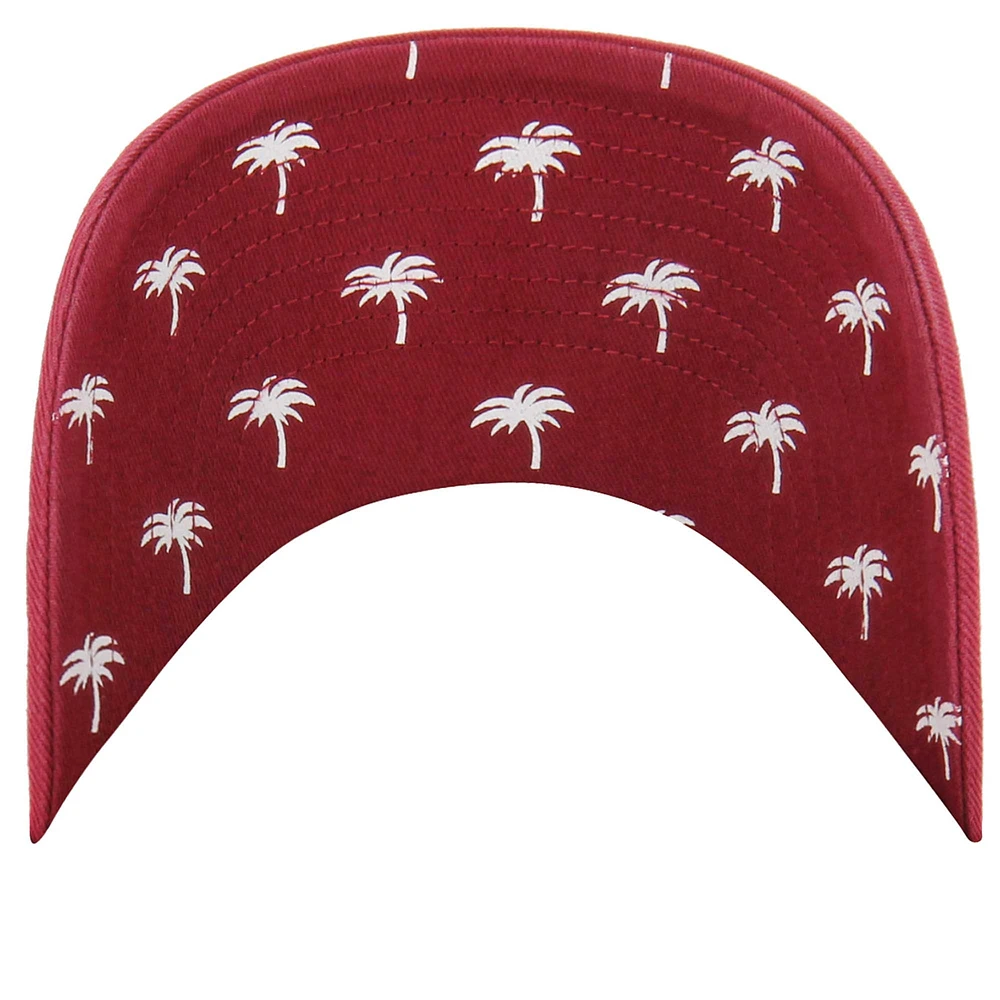 Women's '47  Red Miami Heat Confetti Undervisor Clean Up Adjustable Hat