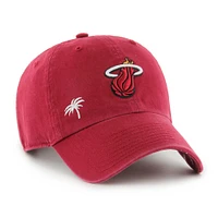 Women's '47  Red Miami Heat Confetti Undervisor Clean Up Adjustable Hat