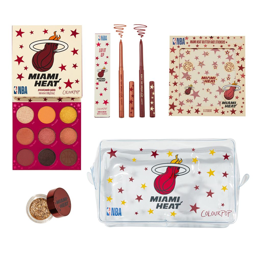 ColourPop Women's ColourPop Red Miami Heat NBA Makeup Collection Set