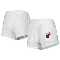 Women's Concepts Sport  White Miami Heat Sunray Shorts