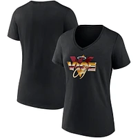 T-shirt noir à col en V Fanatics pour femmes, collection Hometown des Miami Heat, Vice City