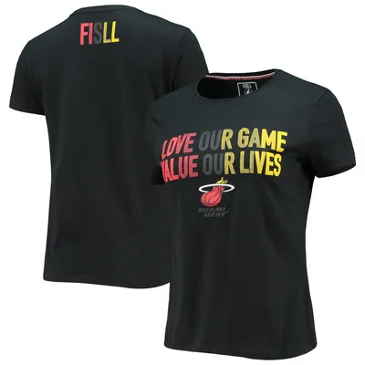 Miami Heat FISLL Women's Social Justice Team T-Shirt - Black