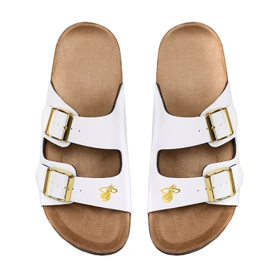 Women's FOCO Miami Heat Double-Buckle Sandals