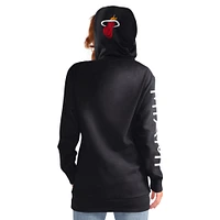 Women's G-III 4Her by Carl Banks Black Miami Heat Base Coach Pullover Hoodie