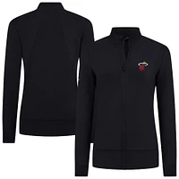 Veste zippée intégrale noire Miami Heat Shine pour femme Levelwear