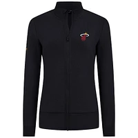 Veste zippée intégrale noire Miami Heat Shine pour femme Levelwear