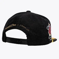 Women's Mitchell & Ness x DANNIJO Black Miami Heat Deadstock Cord Snapback Hat