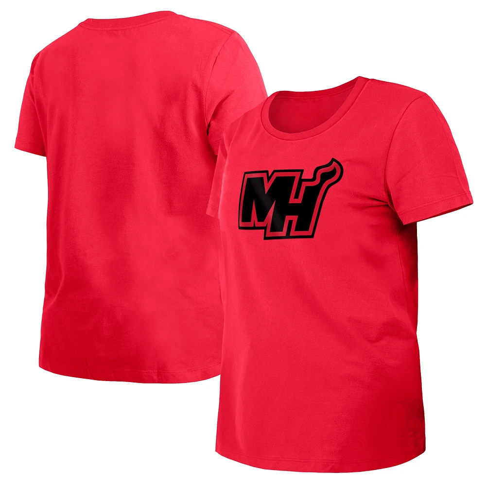 T-shirt New Era rouge Miami Heat 2023/24 City Edition pour femme