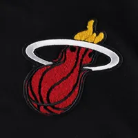 Women's Pro Standard Black Miami Heat Classic Fleece Cropped Pullover Hoodie
