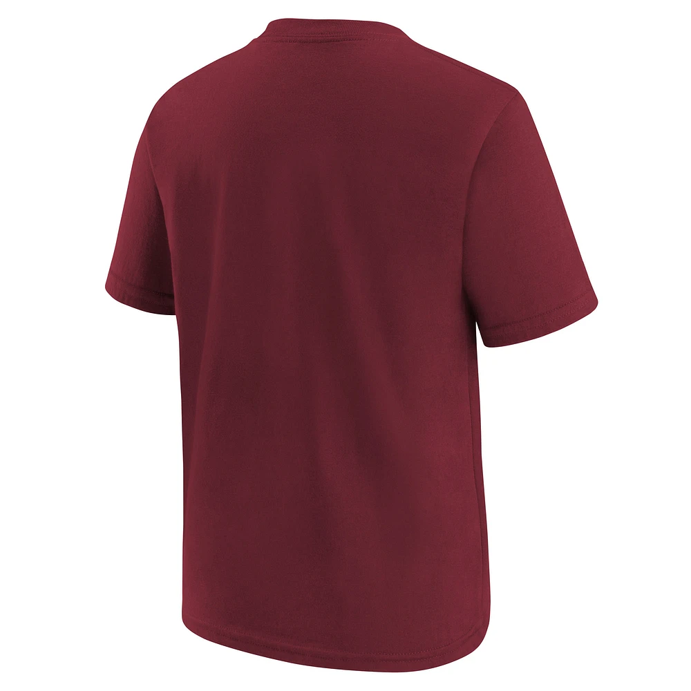 T-shirt rouge Essential Cities de la marque Jordan pour jeunes, Miami Heat