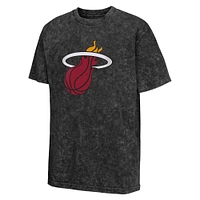 T-shirt noir robuste pour jeunes du Miami Heat