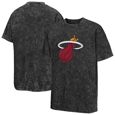 T-shirt noir robuste pour jeunes du Miami Heat