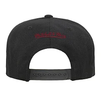 Youth Mitchell & Ness Black Miami Heat Team Script Snapback Hat