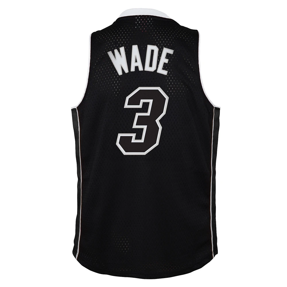 Youth Mitchell & Ness Dwyane Wade Black Miami Heat 2011/12 Hardwood Classics Swingman Alternate Jersey