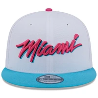 Youth New Era  White Miami Heat 2024/25 City Edition 9FIFTY Snapback Hat