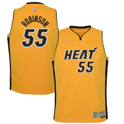 Maillot Nike Duncan Robinson Trophy Gold Miami Heat 2020/21 Swingman Player pour jeune - Édition gagnée