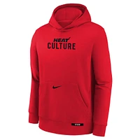 Youth Nike  Red Miami Heat 2024/25 City Edition Club Fleece Pullover Hoodie