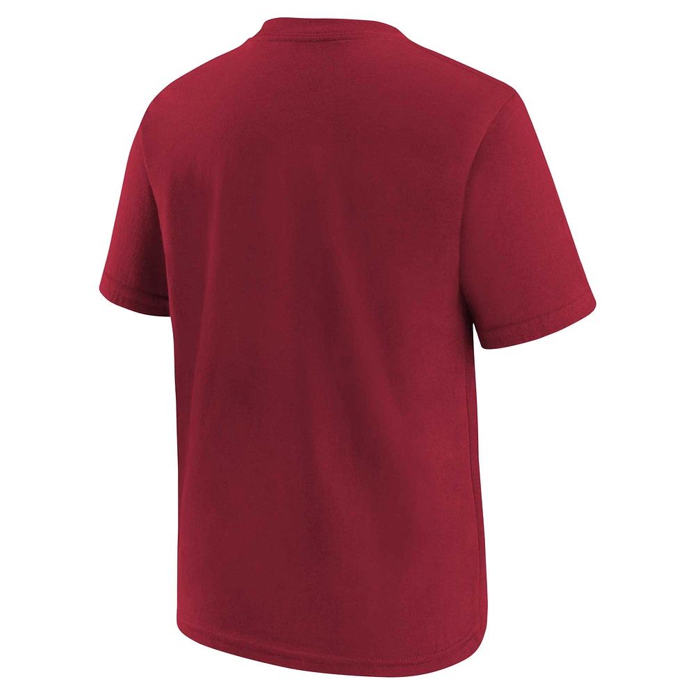 T-shirt Nike rouge Miami Heat Swoosh pour jeune