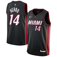 Maillot Nike Tyler Herro Swingman noir pour jeune des Miami Heat - Édition Icon