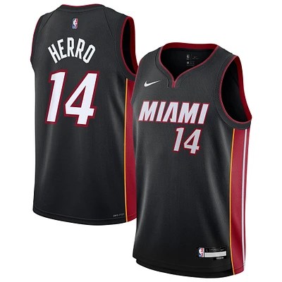 Maillot Nike Tyler Herro Swingman noir pour jeune des Miami Heat - Édition Icon