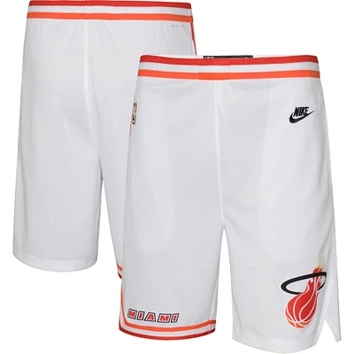 Short Nike Miami Heat Hardwood Classics Swingman pour jeune, blanc