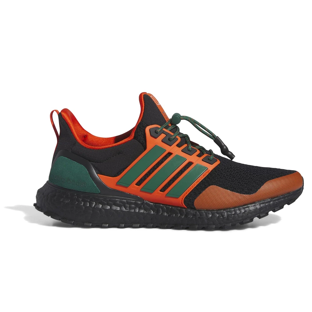 adidas  Black/Orange Miami Hurricanes Ultraboost 1.0 Running Shoe