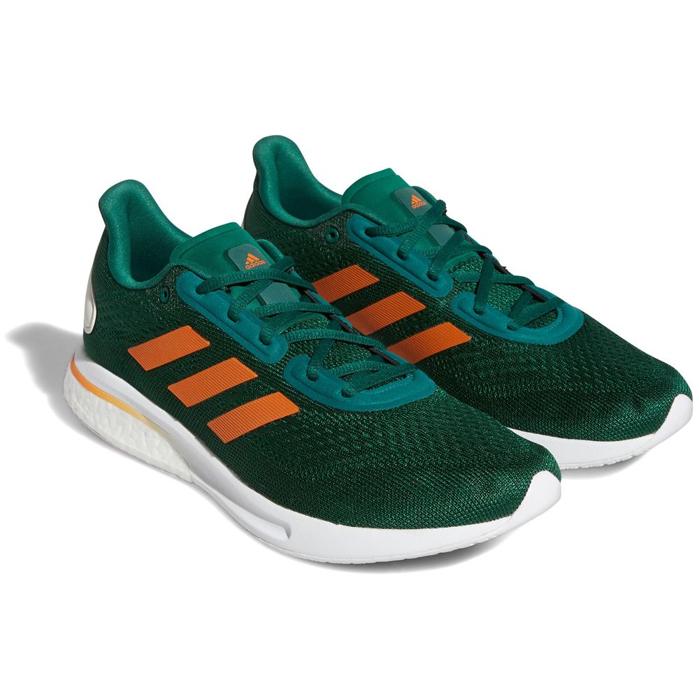 adidas Green/Orange Miami Hurricanes Supernova Shoe