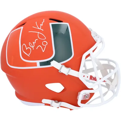 Greg Olsen Miami Hurricanes Autographed Riddell VSR4 Mini Helmet