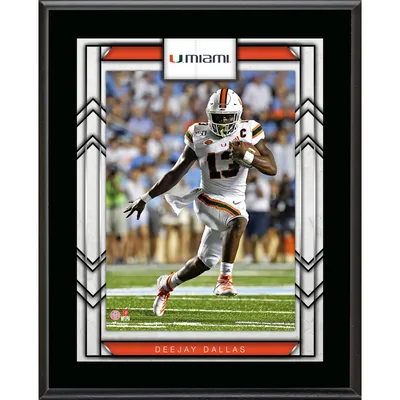 DeeJay Dallas Miami Hurricanes Fanatics Authentic 10.5" x 13" Sublimated Player Plaque