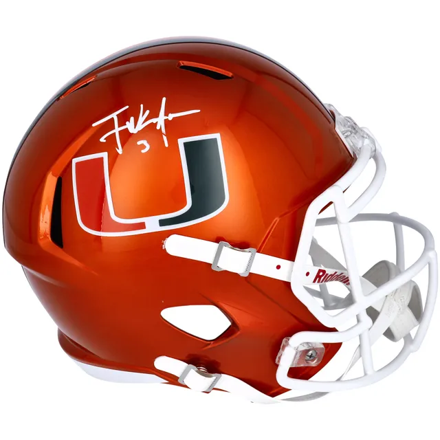 Greg Olsen Miami Hurricanes Autographed Riddell VSR4 Mini Helmet