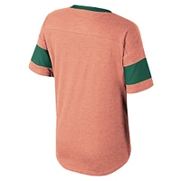 Girls Youth Colosseum  Orange Miami Hurricanes Frontier Tie Front T-Shirt