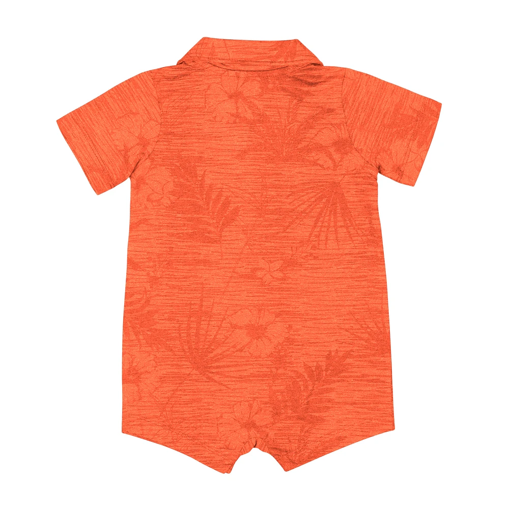 Infant Colosseum  Orange Miami Hurricanes Fern Romper