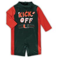 Infant Green/Orange Miami Hurricanes Wave Runner Wetsuit