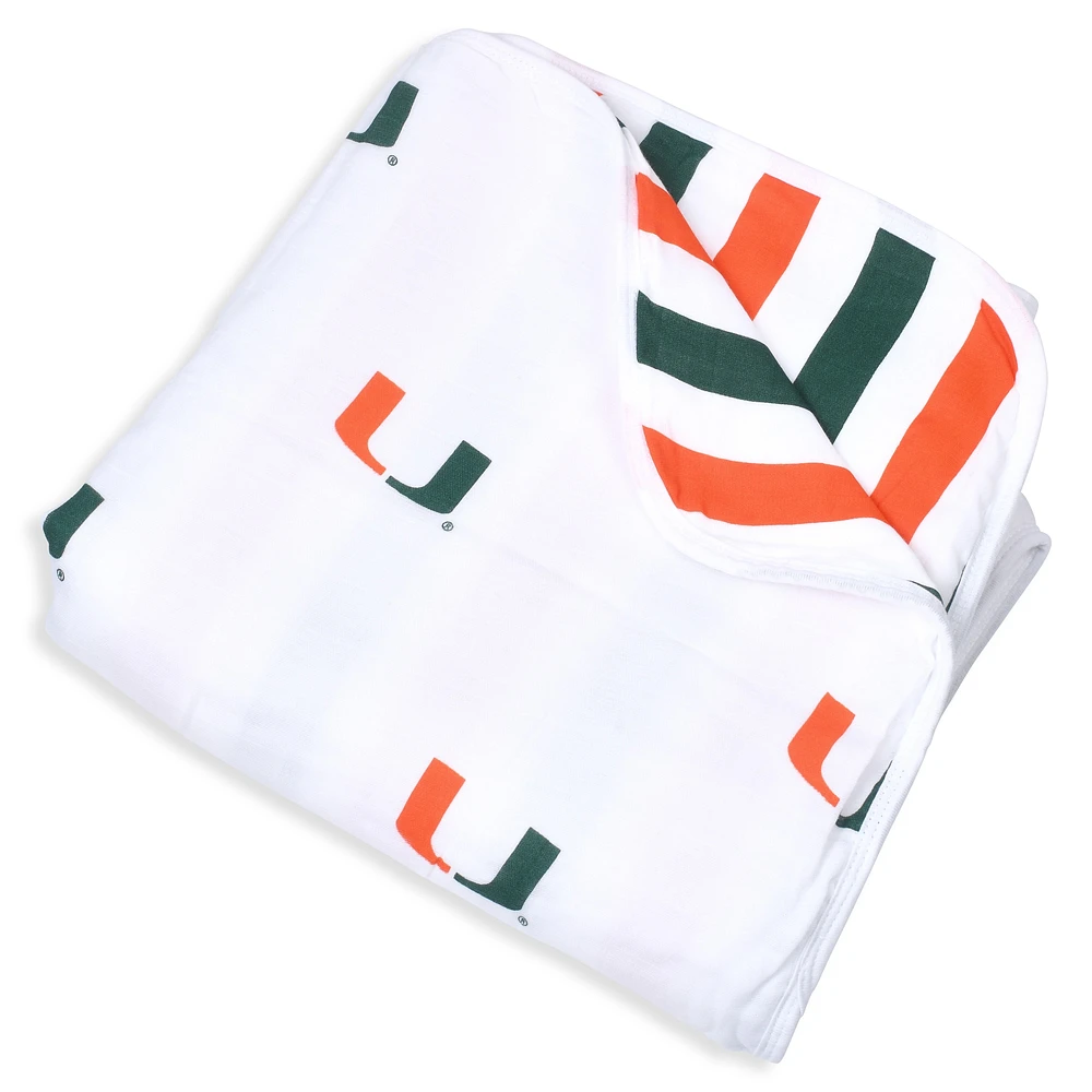 Infant Three Little Anchors Miami Hurricanes 47" x 47" Muslin 4-Layer Blanket