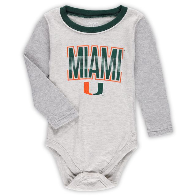 Wes & Willy Heather Gray Miami Hurricanes Jie Body à manches longues et ensemble pantalon