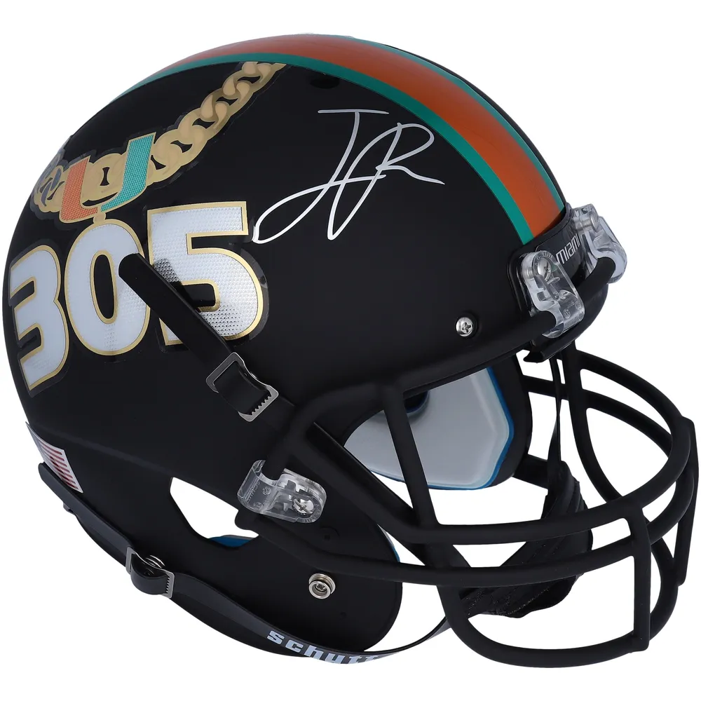 Michael Irvin Miami Hurricanes Autographed Schutt Tradition Mini