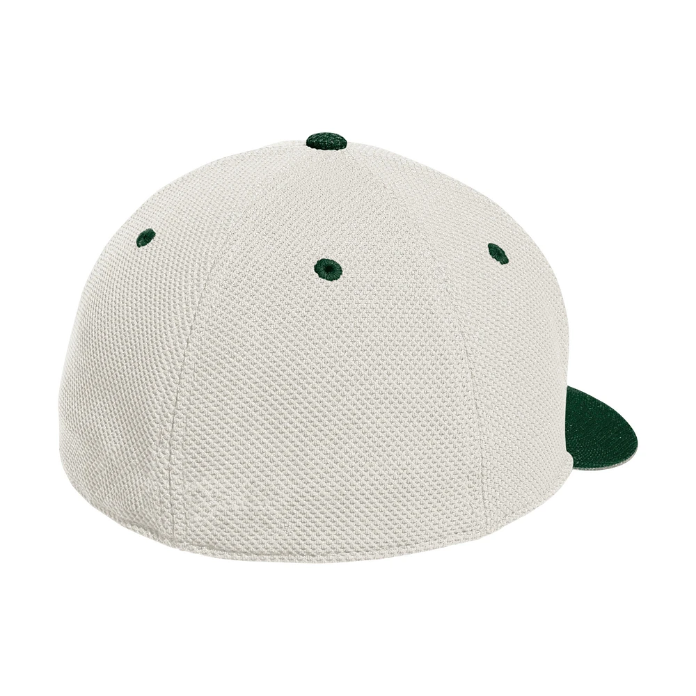Men's adidas  Cream Miami Hurricanes On-Field Fitted Baseball Hat