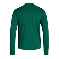 Men's adidas  Green Miami Hurricanes Dugout Pullover Sweatshirt