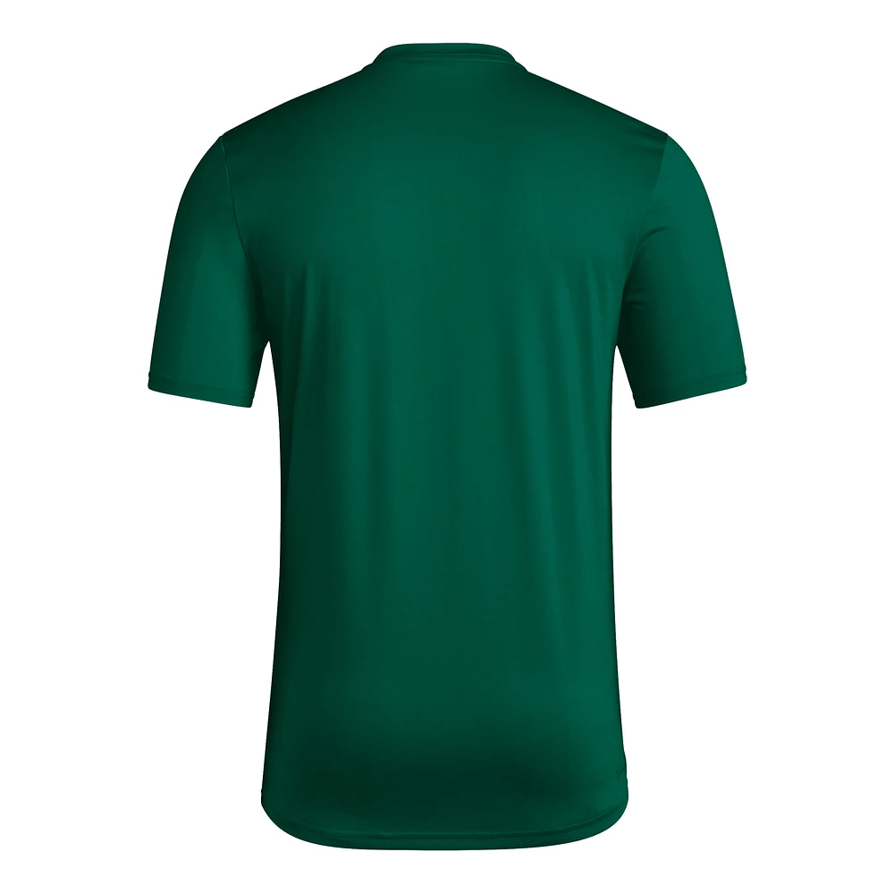 T-shirt adidas vert Miami Hurricanes Locker Local Impression AEROREADY pour homme
