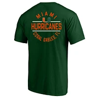 Men's Fanatics  Green Miami Hurricanes Big & Tall Fast Break 2 Hit T-Shirt