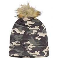 Men's Top of the World  Camo Miami Hurricanes Operation Hat Trick Woven Cuffed Knit Hat with Pom