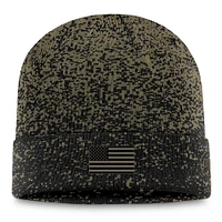 Men's Top of the World  Olive/Black Miami Hurricanes Cuffed Knit Two-Tone Hat