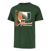T-shirt Franklin pour homme, vert, avec inscription « 47 Miami Hurricanes »