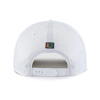 Men's '47 White Miami Hurricanes Condor Hitch brrr° Adjustable Hat