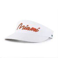 Men's '47 White Miami Hurricanes Melbourne brrr° Adjustable Visor